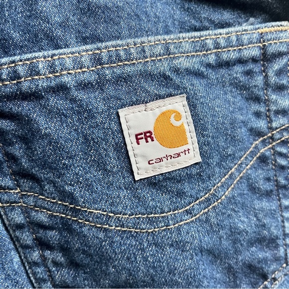 Carhartt Flame resistant relaxed fit with a hammer  side leg zipper Sz 38 - Picture 6 of 16
